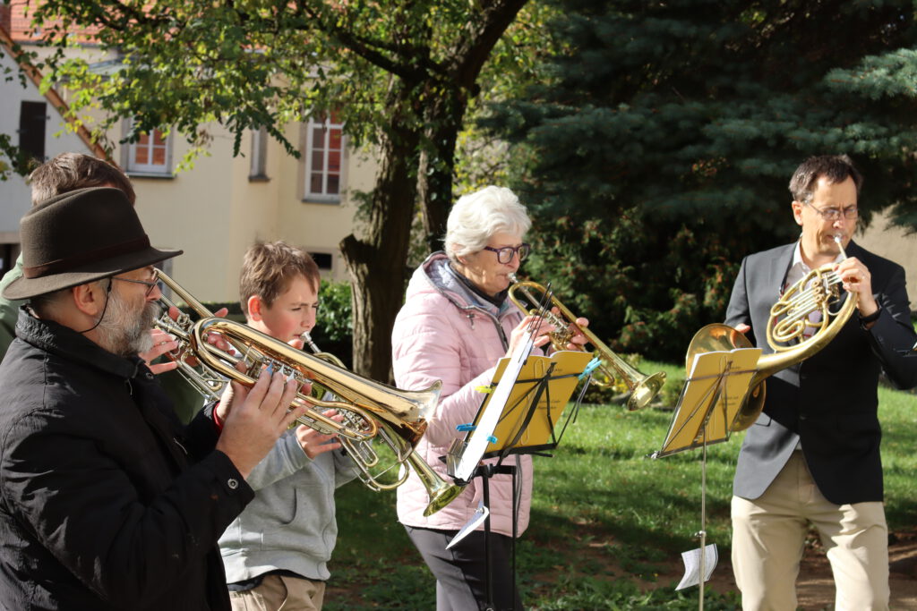 Gödaer Posauenchor zur Eröffnung
